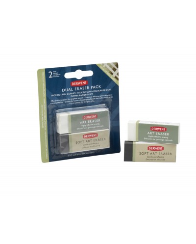 Goma de borrar derwent blister de 2 unidades