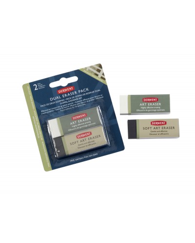 Goma de borrar derwent blister de 2 unidades