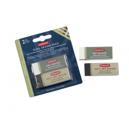 Goma de borrar derwent blister de 2 unidades