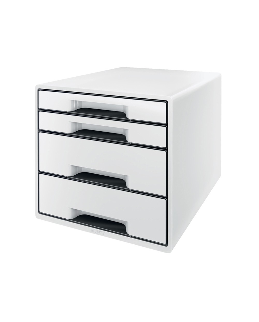 Fichero cajones sobremesa leitz wow desk cube 4 cajones color negro blanco 287x270x363 mm