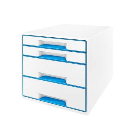 Fichero cajones sobremesa leitz wow desk cube 4 cajones color azul blanco 287x270x363 mm