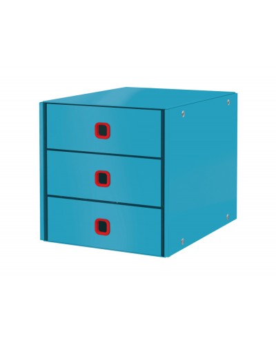 Fichero cajones sobremesa leitz clickstore cosy 3 cajones color azul 290x283x360 mm
