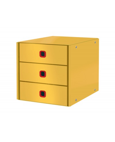 Fichero cajones sobremesa leitz clickstore cosy 3 cajones color amarillo 290x283x360 mm
