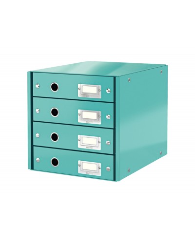 Fichero cajones sobremesa leitz clickstore 4 cajones color turquesa 290x283x360 mm