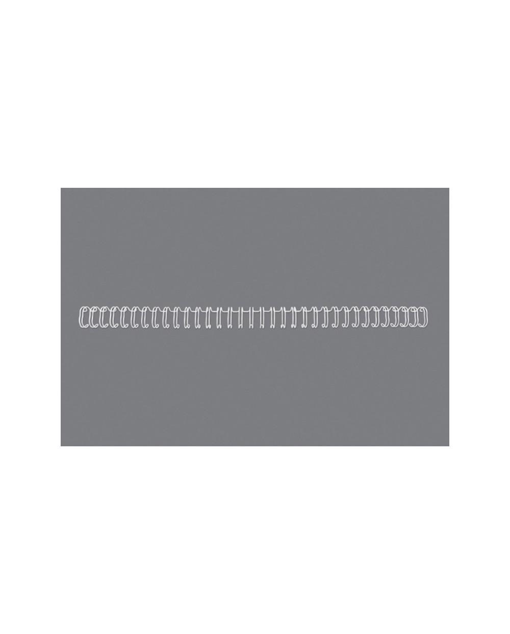 Espiral wire gbc n 8 127 mm paso 3 1 capacidad 105 hojas blanco caja de 100 unidades