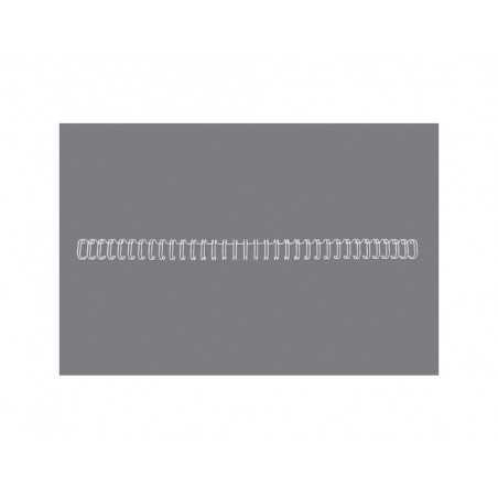 Espiral wire gbc n 8 127 mm paso 3 1 capacidad 105 hojas blanco caja de 100 unidades