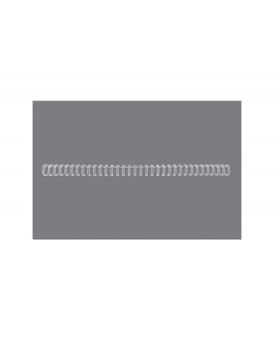 Espiral wire gbc n 7 11 mm paso 3 1 capacidad 90 hojas blanco caja de 100 unidades