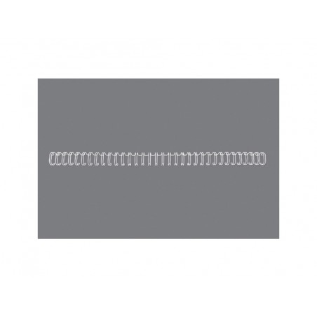 Espiral wire gbc n 7 11 mm paso 3 1 capacidad 90 hojas blanco caja de 100 unidades