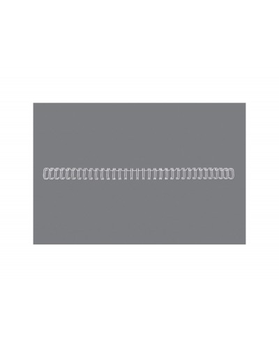 Espiral wire gbc n 6 95 mm paso 3 1 capacidad 85 hojas color blanco caja de 100 unidades