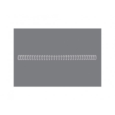Espiral wire gbc n 6 95 mm paso 3 1 capacidad 85 hojas color blanco caja de 100 unidades