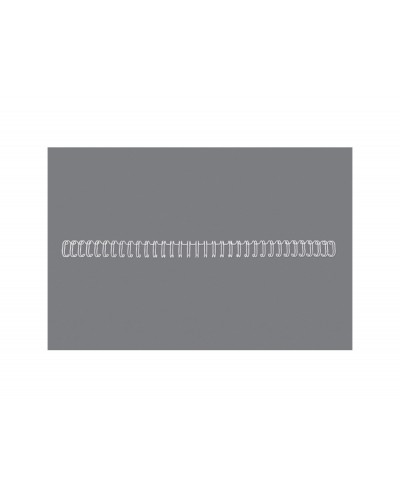 Espiral wire gbc n 5 79 mm paso 3 1 capacidad 70 hojas color blanco caja de 100 unidades