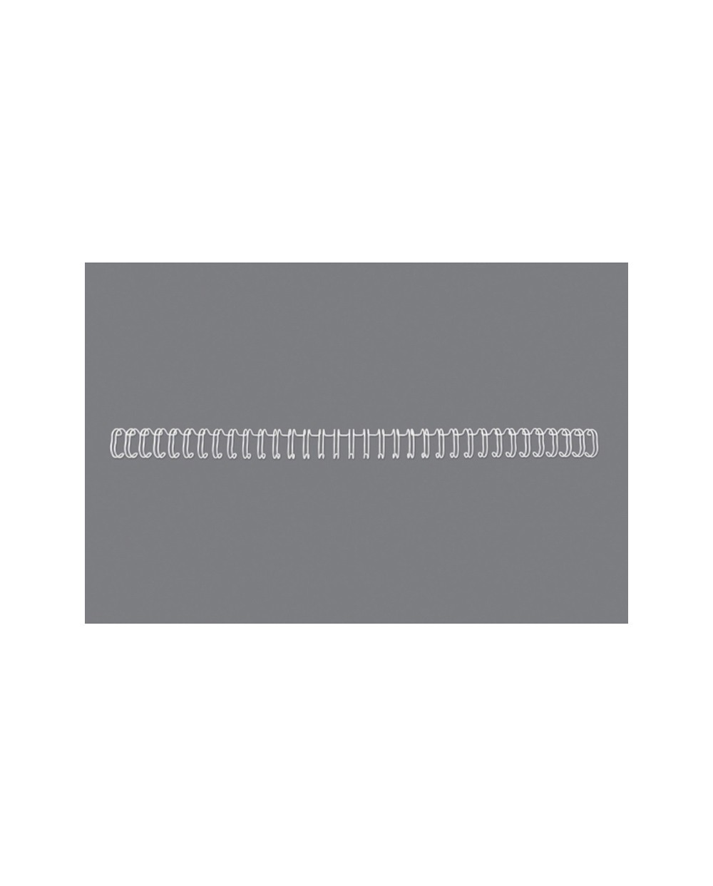 Espiral wire gbc n 5 79 mm paso 3 1 capacidad 70 hojas color blanco caja de 100 unidades