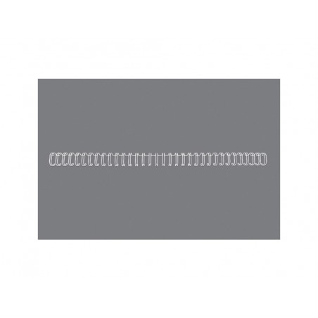 Espiral wire gbc n 5 79 mm paso 3 1 capacidad 70 hojas color blanco caja de 100 unidades