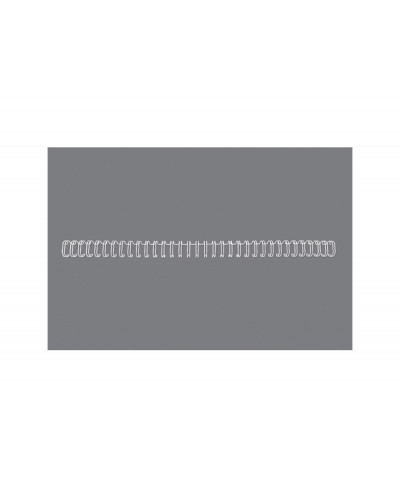 Espiral wire gbc n 4 63 mm paso 3 1 capacidad 55 hojas color blanco caja de 100 unidades