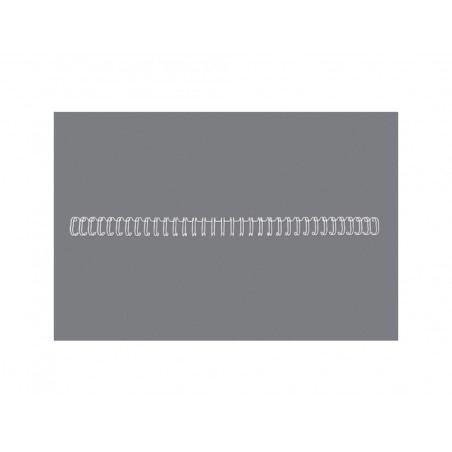 Espiral wire gbc n 4 63 mm paso 3 1 capacidad 55 hojas color blanco caja de 100 unidades