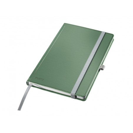 Cuaderno con gomilla leitz tapa dura a5 80 hojas cuadricula color verde celadon