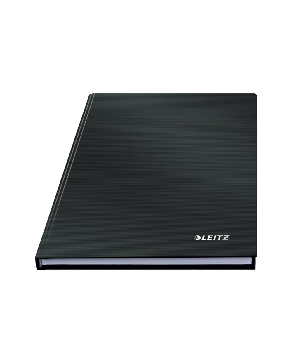 Cuaderno con gomilla leitz tapa dura a5 80 hojas cuadricula color negro