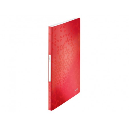 Carpeta leitz wow escaparate din a4 tapa rigida 40 fundas polipropileno color rojo