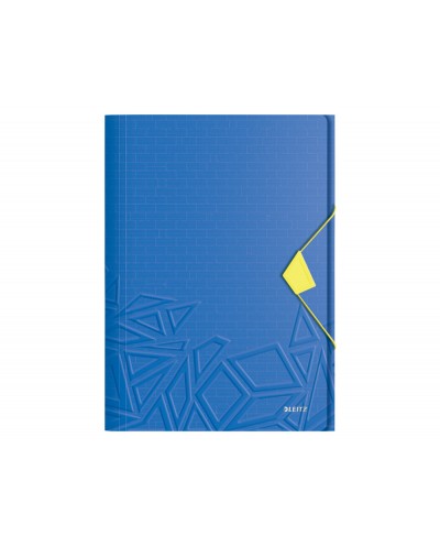 Carpeta leitz urban chic gomas tres solapas din a4 polipropileno color azul