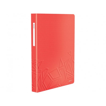Carpeta leitz urban chic escaparate din a4 tapa rigida 80 fundas polipropileno color rojo