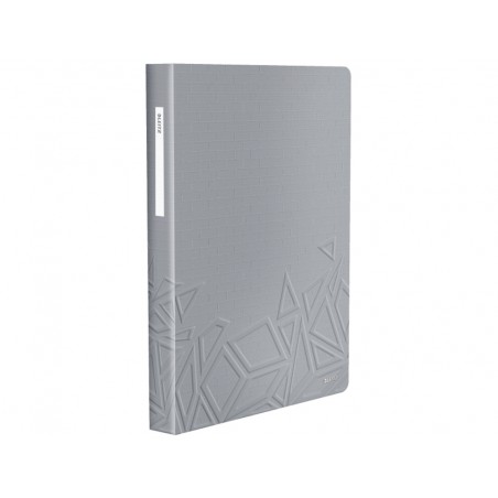 Carpeta leitz urban chic escaparate din a4 tapa rigida 80 fundas polipropileno color gris