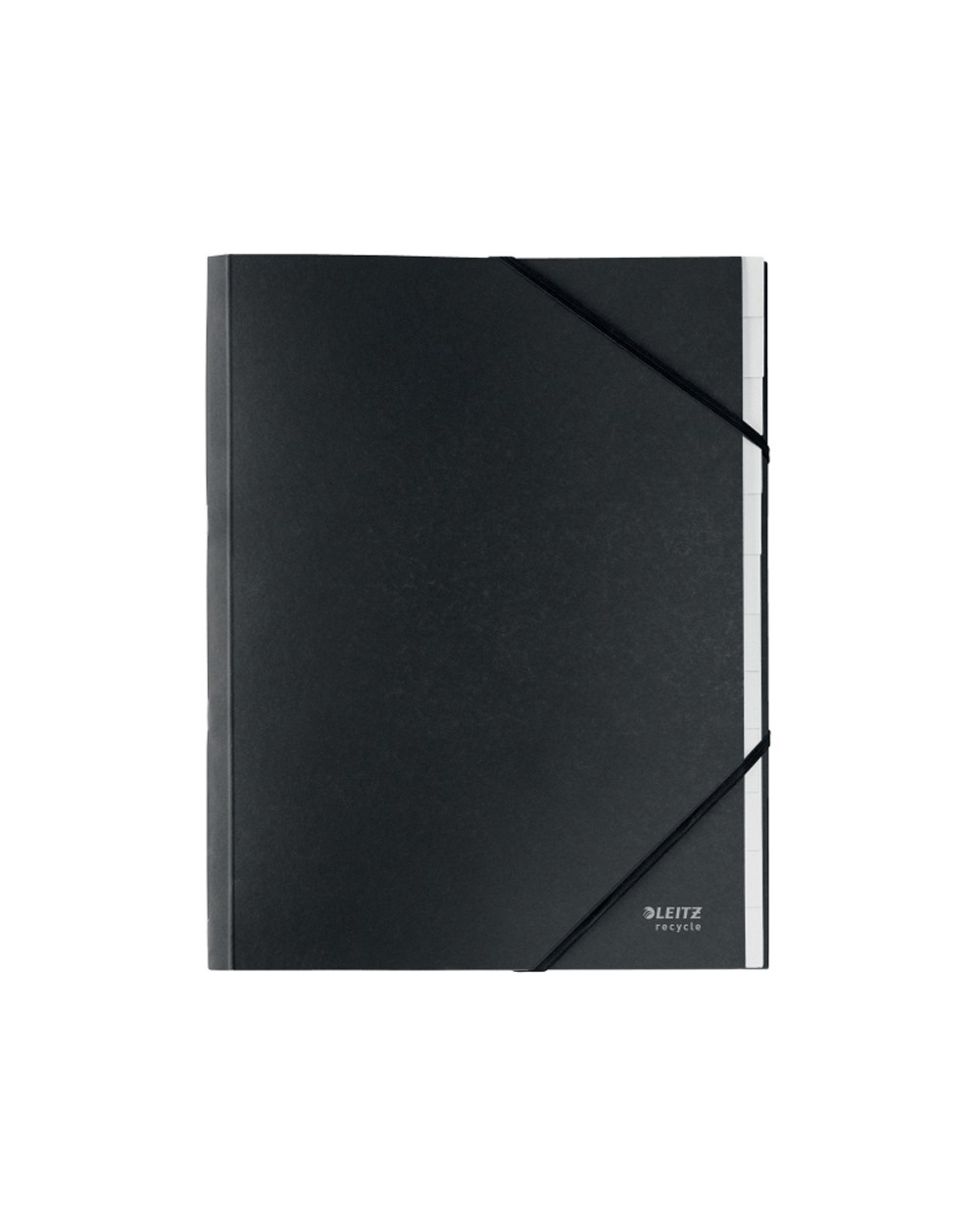 Carpeta leitz recycle clasificadora fuelle din a4 carton 6 compartimentos color negro