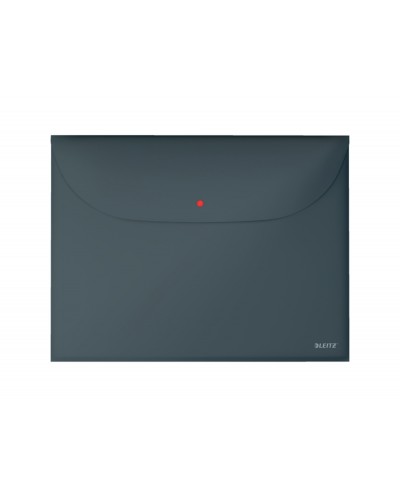 Carpeta leitz cosy privacidad portadocumentos broche con dos bolsillos din a4 polipropileno color gris