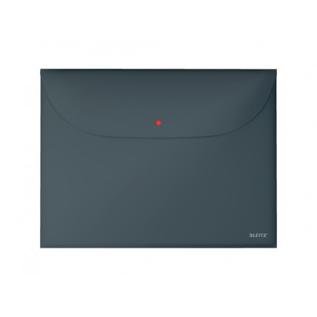 Carpeta leitz cosy privacidad portadocumentos broche con dos bolsillos din a4 polipropileno color gris