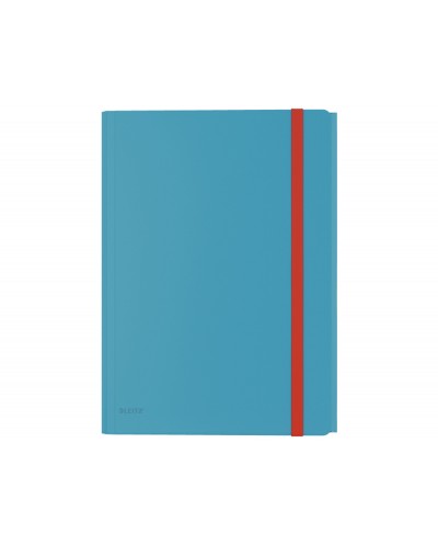 Carpeta leitz cosy gomas tres solapas y bolsillo interior con cierre din a4 polipropileno color azul