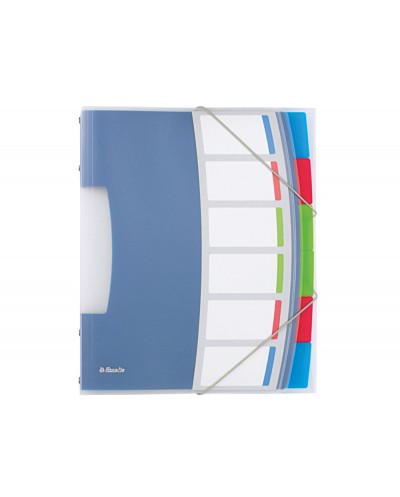 Carpeta esselte vivida clasificadora fuelle din a4 polipropileno 6 compartimentos multicolor