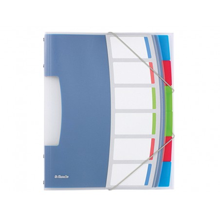 Carpeta esselte vivida clasificadora fuelle din a4 polipropileno 6 compartimentos multicolor