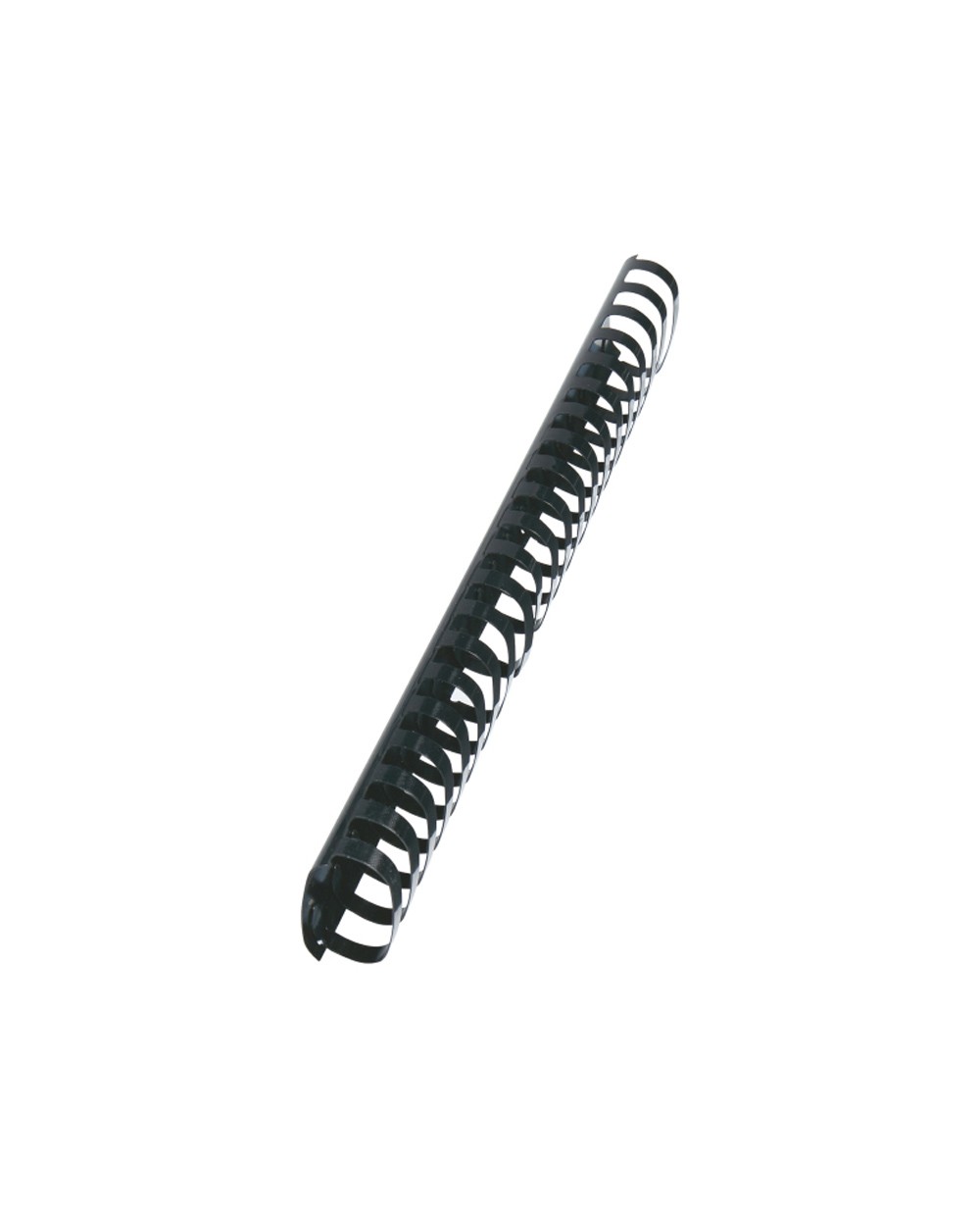 Canutillo gbc 51 mm plastico ovalado negro caja de 50 unidades