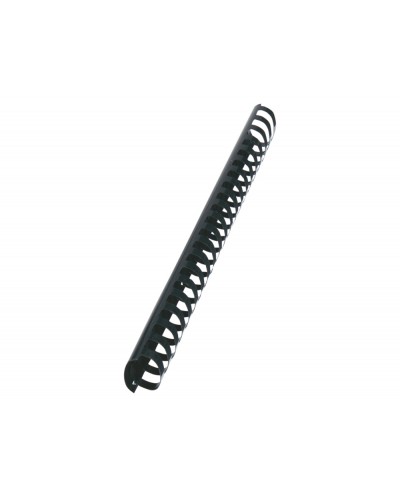 Canutillo gbc 45 mm plastico ovalado negro caja de 50 unidades