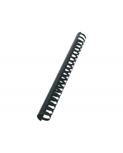 Canutillo gbc 28 mm plastico negro caja de 50 unidades