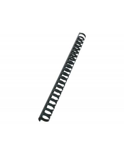Canutillo gbc 22 mm plastico negro caja de 100 unidades