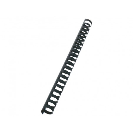 Canutillo gbc 22 mm plastico negro caja de 100 unidades