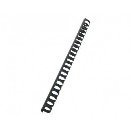 Canutillo gbc 19 mm plastico negro caja de 100 unidades