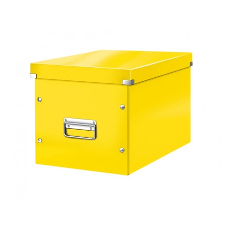 Caja leitz clickstore cubica grande color amarillo 320x360x310 mm