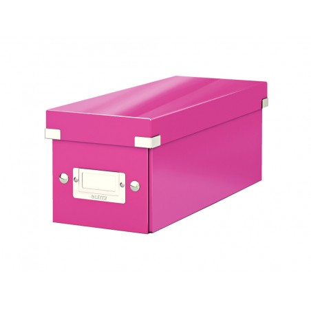 Caja leitz clickstore cd box color fucsia 143x147x352 mm
