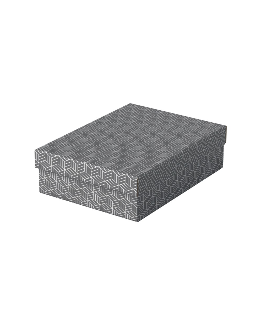 Caja de almacenamiento esselte carton con asas color gris 360x265x100 mm pack de 3 unidades