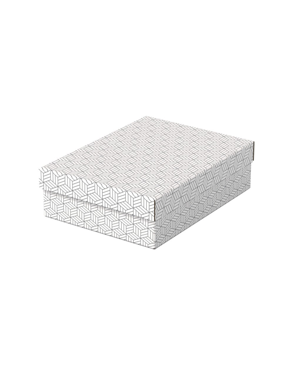 Caja de almacenamiento esselte carton con asas color blanco 360x265x100 mm pack de 3 unidades