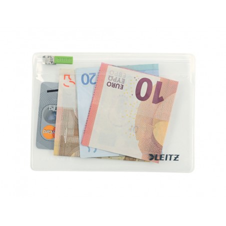 Bolsa zipper leitz tamano xs 120x90 mm transparente set de 2 unidades
