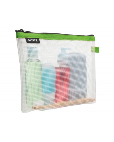 Bolsa multiusos leitz wow resistente al agua con fondo extraible color verde 240x170 mm