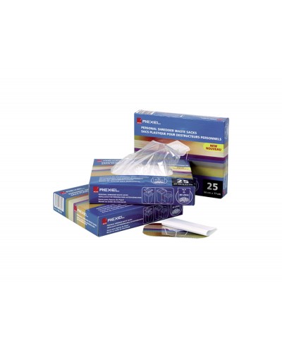 Bolsa de residuos rexel para destructora de documentos as100 40 litros caja de 100 unidades