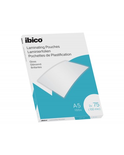 Bolsa de plastificar ibico din a5 2x75 mc caja de 100 unidades