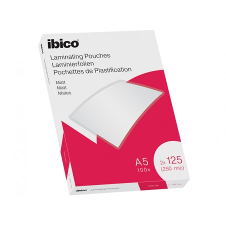 Bolsa de plastificar ibico din a5 2x125 mc mate caja de 100 unidades