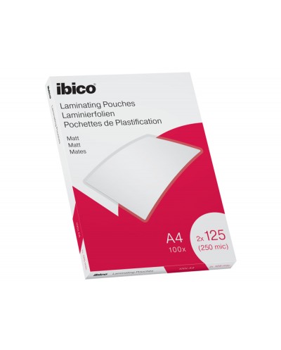 Bolsa de plastificar ibico din a4 2x125 mc mate caja de 100 unidades