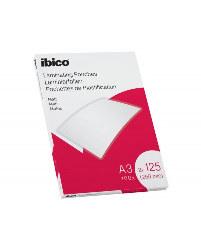 Bolsa de plastificar ibico din a3 2x125mc mate caja de 100 unidades