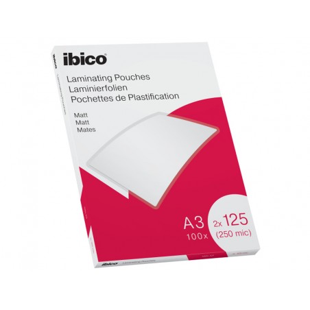 Bolsa de plastificar ibico din a3 2x125mc mate caja de 100 unidades