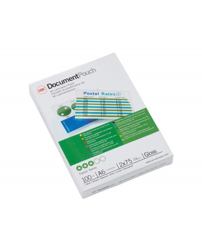 Bolsa de plastificar gbc din a6 2x75 mc caja de 100 unidades
